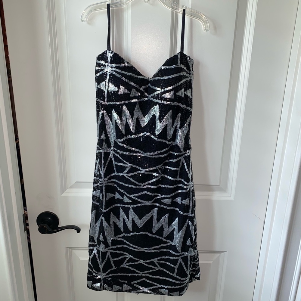 As U Wish Sequin Strapless Dress